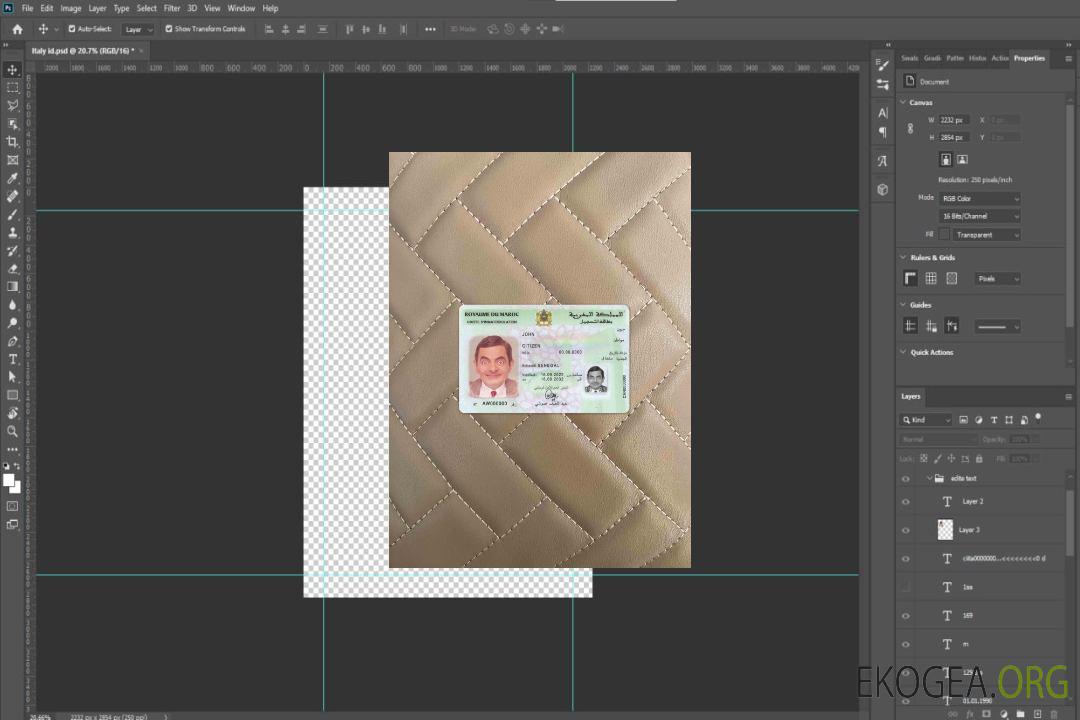 Photolook de la carte d'immatriculation du Maroc DEVANT template Photolook de la carte d'immatriculation du Maroc DEVANT template